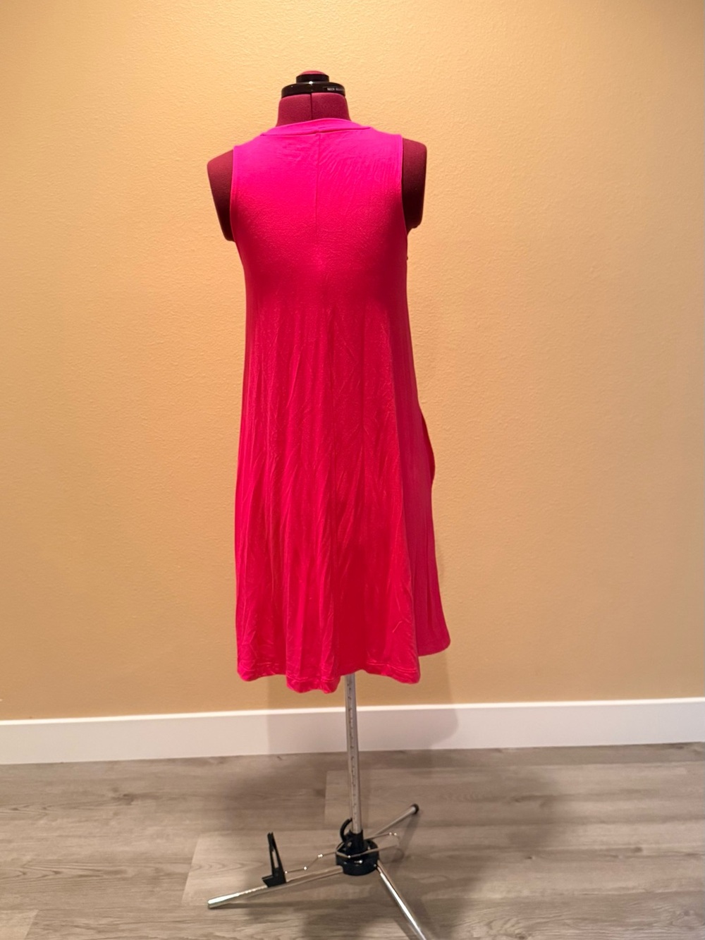 Time and Tru Girls Bright Pink Sleeveless Swing Dress